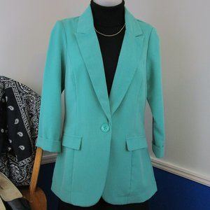 Charlotte Russe Seafoam Green 3/4 Sleeve Blazer